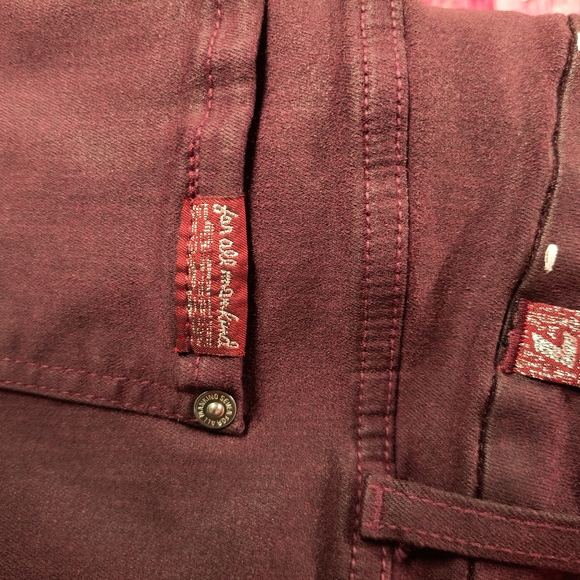 7 For All Mankind Plum Color Pants - Picture 2 of 4